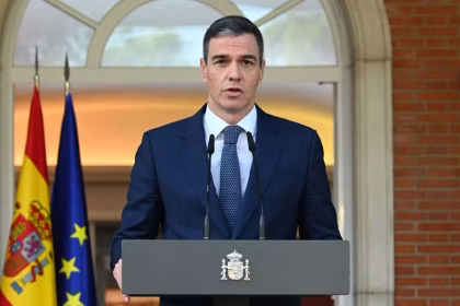 Pedro Sánchez faz discurso sobre reconhecimento do Estado da Palestina (Foto: Reprodução)