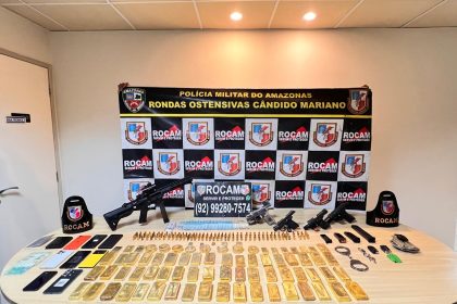 PMAM_APREENSÃO ROCAM_OURO E ARMAS_FOTO DIVULGAÇÃO PMAM (1)