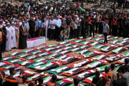 funeral coletivo gaza